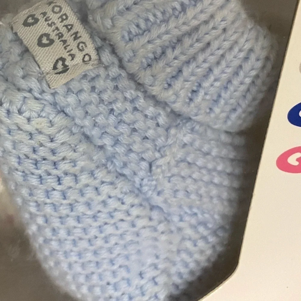 Baby Boy Knitted Bootie in Powder Blue